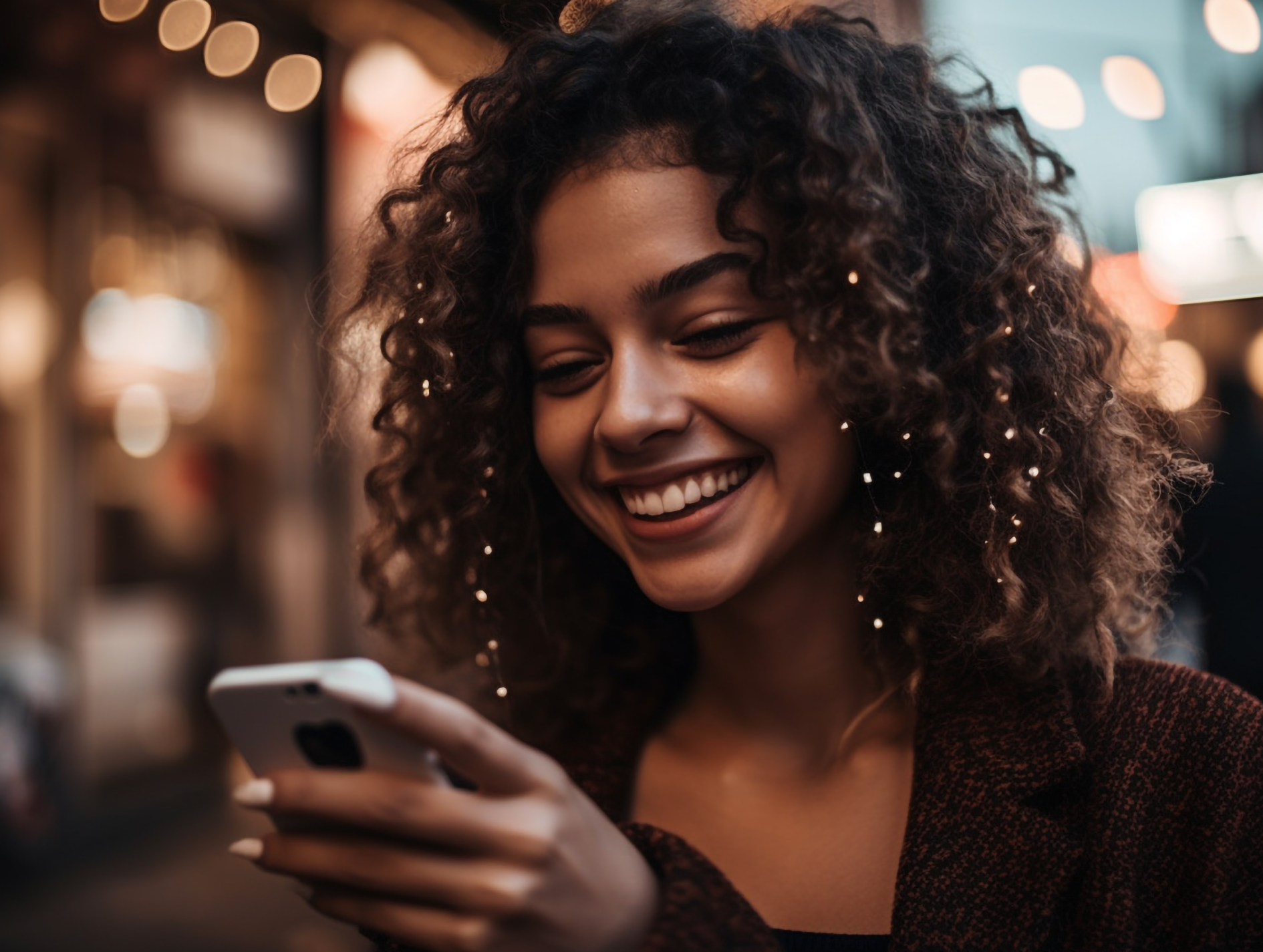 Women use smart phone